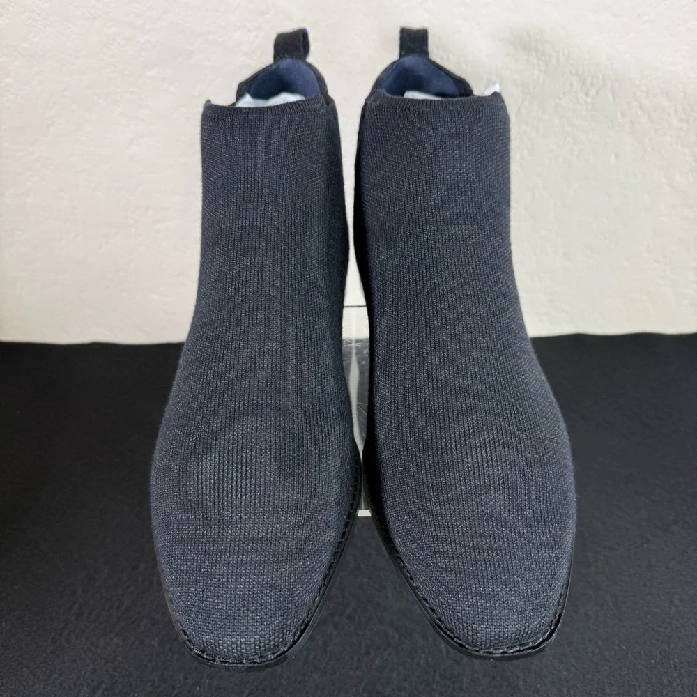 Rothy's The Merino Ankle Boot Black Merino Wool Pointed Toe Booties Size 10 EUC - Picture 5 of 14
